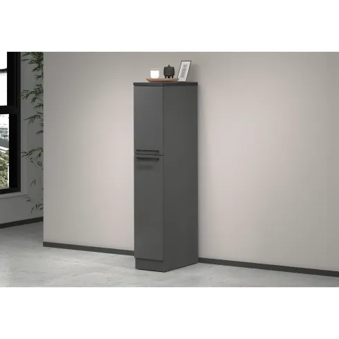 Colonna Portaspezie Antracite 2 Cassetti Soft Close Legno Nobilitato
