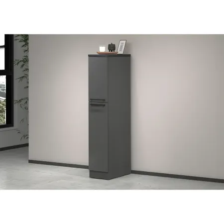 Colonna Portaspezie Antracite 2 Cassetti Soft Close Legno Nobilitato