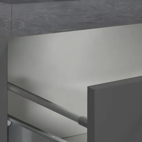 Colonna Portaspezie Antracite 2 Cassetti Soft Close Legno Nobilitato