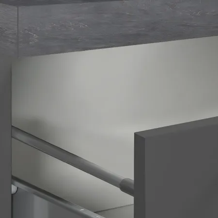 Colonna Portaspezie Antracite 2 Cassetti Soft Close Legno Nobilitato