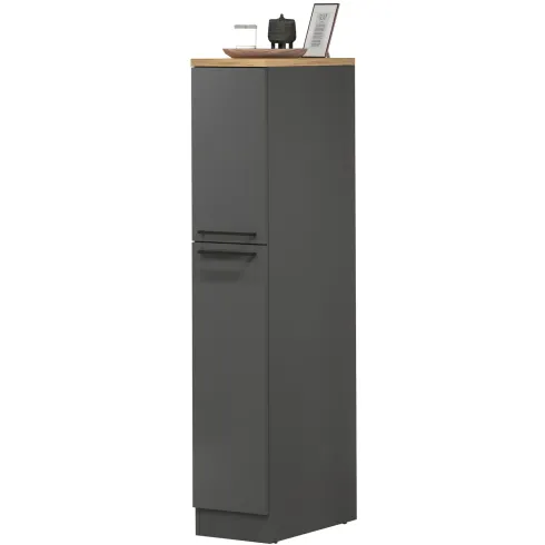 Colonna Portaspezie Antracite Rovere 2 Cassetti Soft Close in Legno