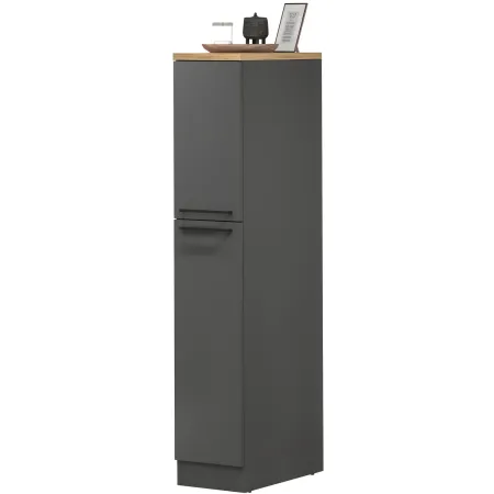 Colonna Portaspezie Antracite Rovere 2 Cassetti Soft Close in Legno