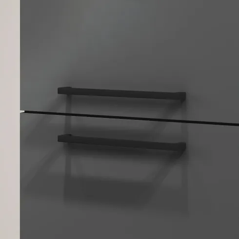 Colonna Portaspezie Antracite Rovere 2 Cassetti Soft Close in Legno