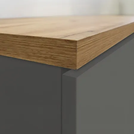 Colonna Portaspezie Antracite Rovere 2 Cassetti Soft Close in Legno