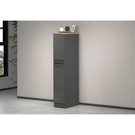 Colonna Portaspezie Antracite Rovere 2 Cassetti Soft Close in Legno