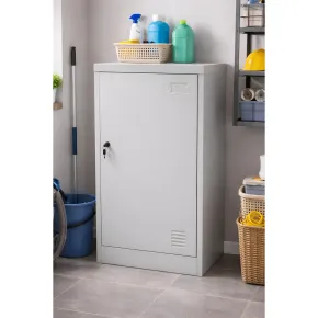 Armadio Basso in Lamiera Acciaio Armadietto Multiuso con Ripiano | BricoShop24 2