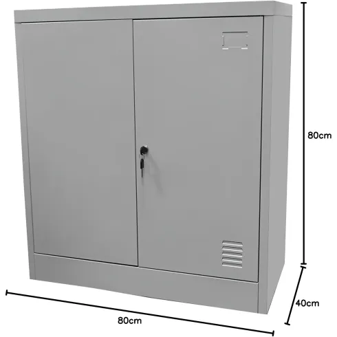 Armadio Basso 80 cm in Lamiera Acciaio Armadietto Multiuso | BricoShop24