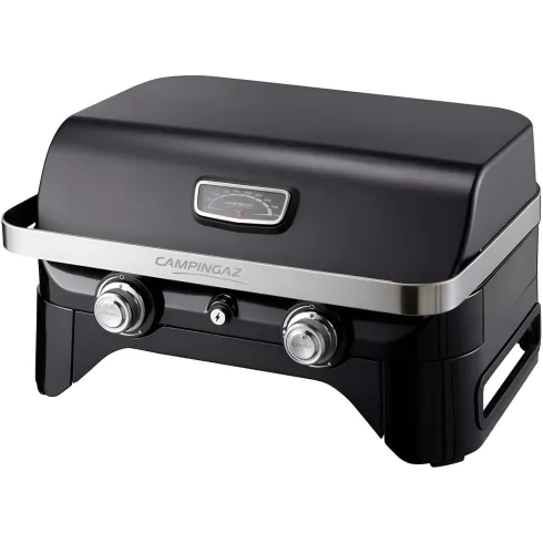 Barbecue a Gas 2 Fuochi Campignaz da Tavolo 65x52x36 cm Coperchio