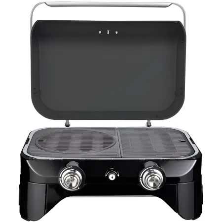 Barbecue a Gas 2 Fuochi Campignaz da Tavolo 65x52x36 cm Coperchio
