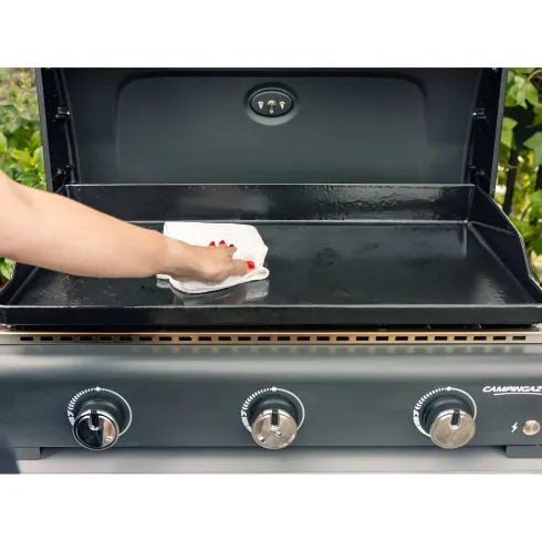 Barbecue a Gas Campignaz Plancha 3 Fuochi 76x56x31 cm Piastra Ghisa