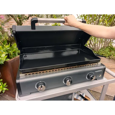 Barbecue a Gas Campignaz Plancha 3 Fuochi 76x56x31 cm Piastra Ghisa