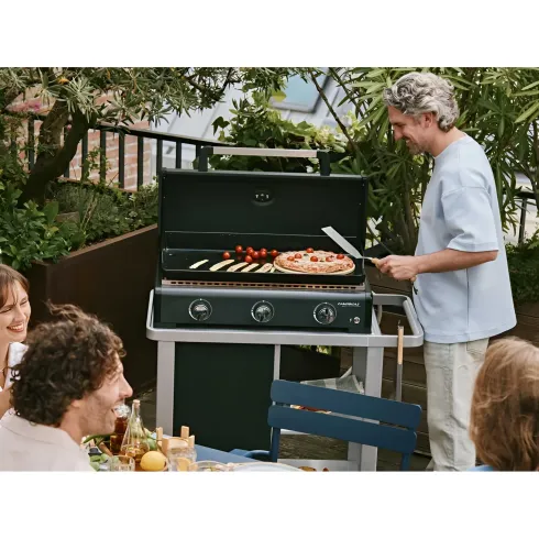 Barbecue a Gas Campignaz Plancha 3 Fuochi 76x56x31 cm Piastra Ghisa