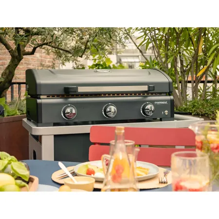 Barbecue a Gas Campignaz Plancha 3 Fuochi 76x56x31 cm Piastra Ghisa