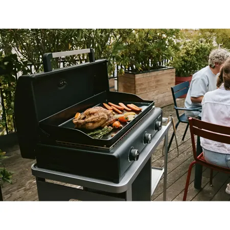 Barbecue a Gas Campignaz Plancha 3 Fuochi 76x56x31 cm Piastra Ghisa