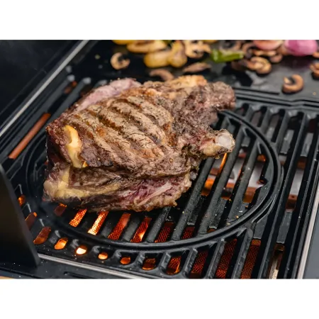 Barbecue Gas Campignaz 4 Fuochi Ruote Acciaio Inox Nero 127x57x113 cm