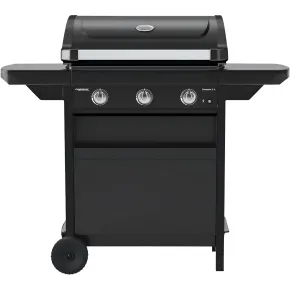 Barbecue Gas Campignaz 3 Fuochi Ripiani Laterali Nero 91x53x108 cm
