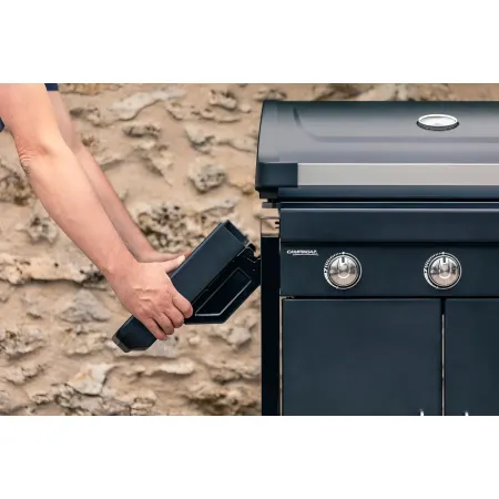 Barbecue Gas Campignaz 3 Fuochi Ripiani Laterali Nero 91x53x108 cm