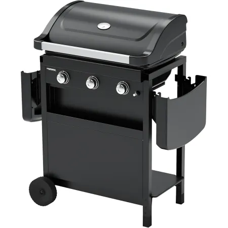 Barbecue Gas Campignaz 3 Fuochi Ripiani Laterali Nero 91x53x108 cm