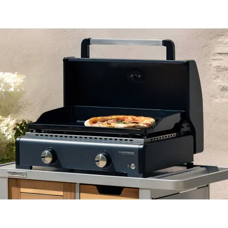 Barbecue a Gas Campignaz Plancha 65x56x31 cm 2 Fuochi Piastra Ghisa