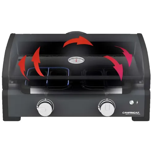 Barbecue a Gas Campignaz Plancha 65x56x31 cm 2 Fuochi Piastra Ghisa