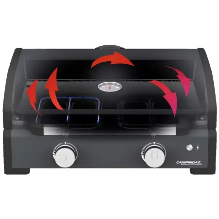 Barbecue a Gas Campignaz Plancha 65x56x31 cm 2 Fuochi Piastra Ghisa