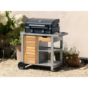 Barbecue a Gas Campignaz Plancha 65x56x31 cm 2 Fuochi Piastra Ghisa 2