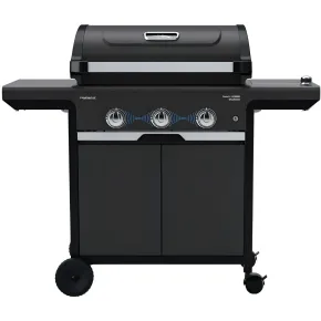 Barbecue Gas Campignaz 3 Fuochi Ripiani Laterali Nero 115x57x113 cm