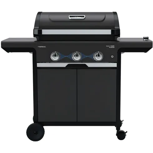 Barbecue Gas Campignaz 3 Fuochi Ripiani Laterali Nero 115x57x113 cm