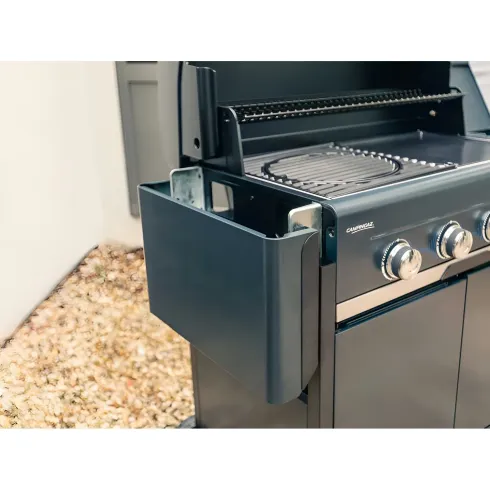 Barbecue Gas Campignaz 3 Fuochi Ripiani Laterali Nero 115x57x113 cm