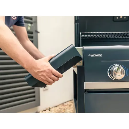 Barbecue Gas Campignaz 3 Fuochi Ripiani Laterali Nero 115x57x113 cm