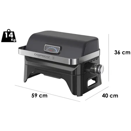 Barbecue Elettrico da Tavolo Campignaz 2200W Griglia Ghisa Coperchio