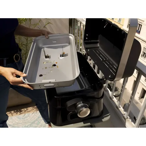 Barbecue Elettrico da Tavolo Campignaz 2200W Griglia Ghisa Coperchio