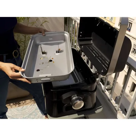 Barbecue Elettrico da Tavolo Campignaz 2200W Griglia Ghisa Coperchio