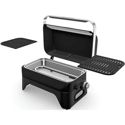Barbecue Elettrico da Tavolo Campignaz 2200W Griglia Ghisa Coperchio
