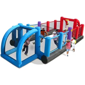 Gonfiabile Campo Multisport 335x800x180 cm Calcio Volley Basket Bambini