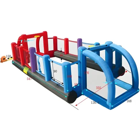Gonfiabile Campo Multisport 335x800x180 cm Calcio Volley Basket Bambini