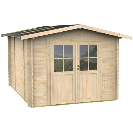 Casetta in Legno 2x2.5 25 mm con Pavimento Rimessa Porta Attrezzi da Giardino | BricoShop24