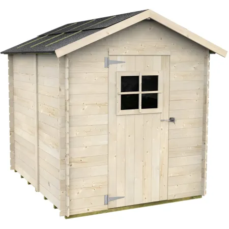 Casetta in Legno con Pavimento 178x218x205 cm Porta Attrezzi da Giardino