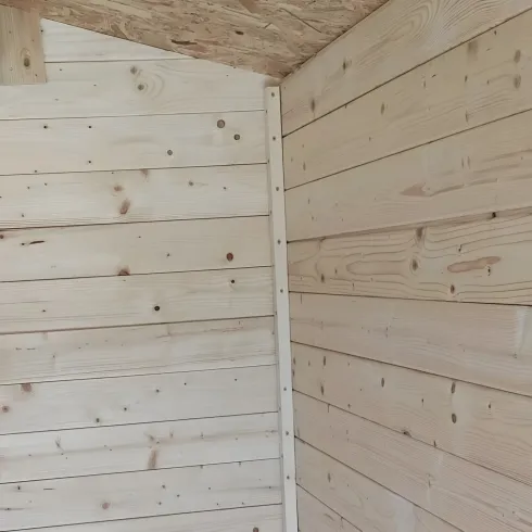 Casetta in Legno con Pavimento 178x218x205 cm Porta Attrezzi da Giardino