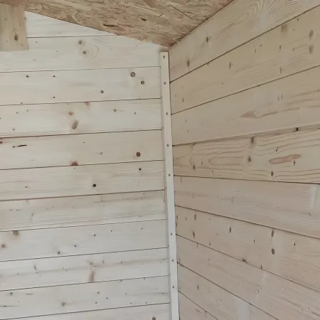 Casetta in Legno con Pavimento 178x218x205 cm Porta Attrezzi da Giardino