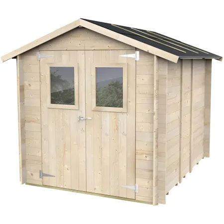 Casetta in Legno 2.5x2.5 19 mm con Pavimento Rimessa Ricovero Attrezzi Giardino | BricoShop24