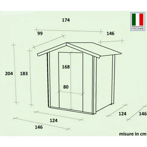 Casetta in Legno 1.5x1.5 con Pavimento Rimessa Ricovero per Attrezzi da Giardino | BricoShop24