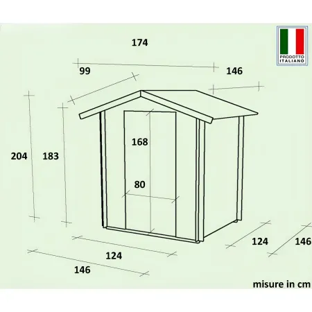 Casetta in Legno 1.5x1.5 con Pavimento Rimessa Ricovero per Attrezzi da Giardino | BricoShop24
