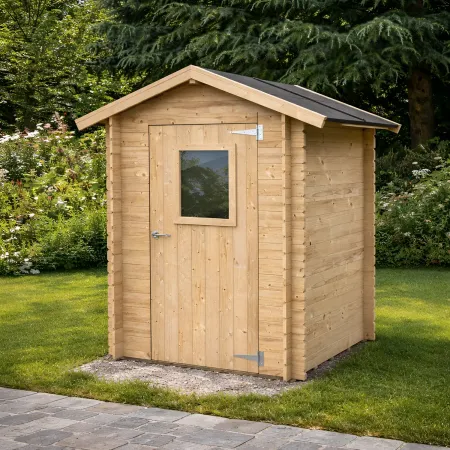Casetta in Legno 1.5x1.5 con Pavimento Rimessa Ricovero per Attrezzi da Giardino | BricoShop24