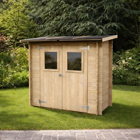 Casetta Armadio in Legno 2x1 con Pavimento Rimessa Attrezzi da Terrazzo Giardino | BricoShop24