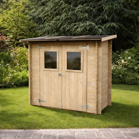 Casetta Armadio in Legno 2x1 con Pavimento Rimessa Attrezzi da Terrazzo Giardino | BricoShop24