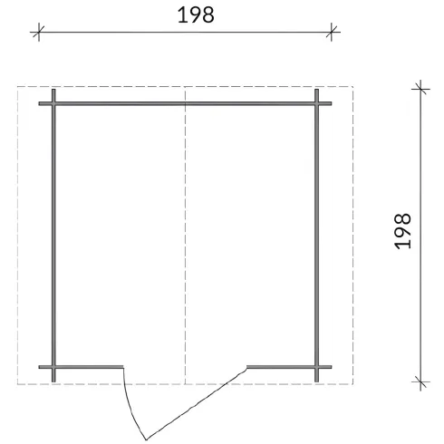 Casetta in Legno 2x2 da Esterno Giardino Capanno Porta Attrezzi Box Ricovero