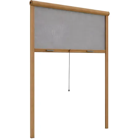 Zanzariera a Rullo Verticale 60x150 Riducibile in Alluminio Bronzo