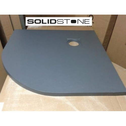 Piatto Doccia Slim Semicircolare 80x80 90x90 Pietra Nero 2.8cm Angolare Piletta