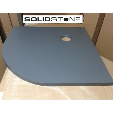 Piatto Doccia Slim Semicircolare 80x80 90x90 Pietra Nero 2.8cm Angolare Piletta